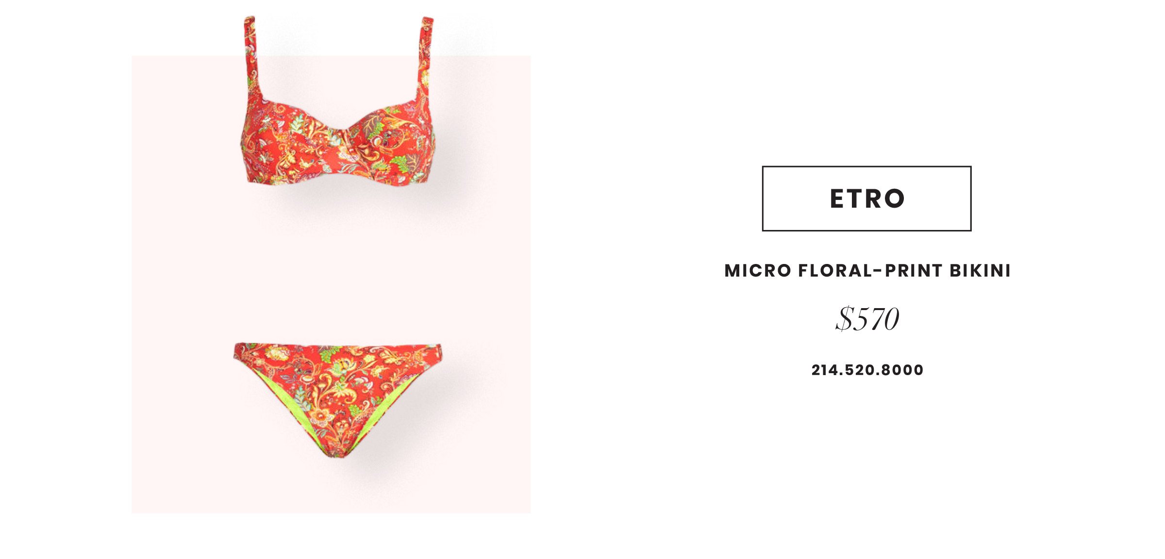 Etro red floral patterned bikini