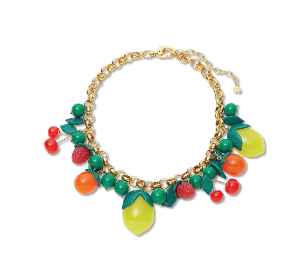 Lele Sadoughi fruit necklace
