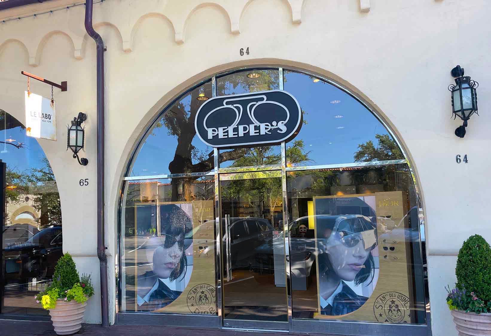 Peepers Store Front at Highland Park Village