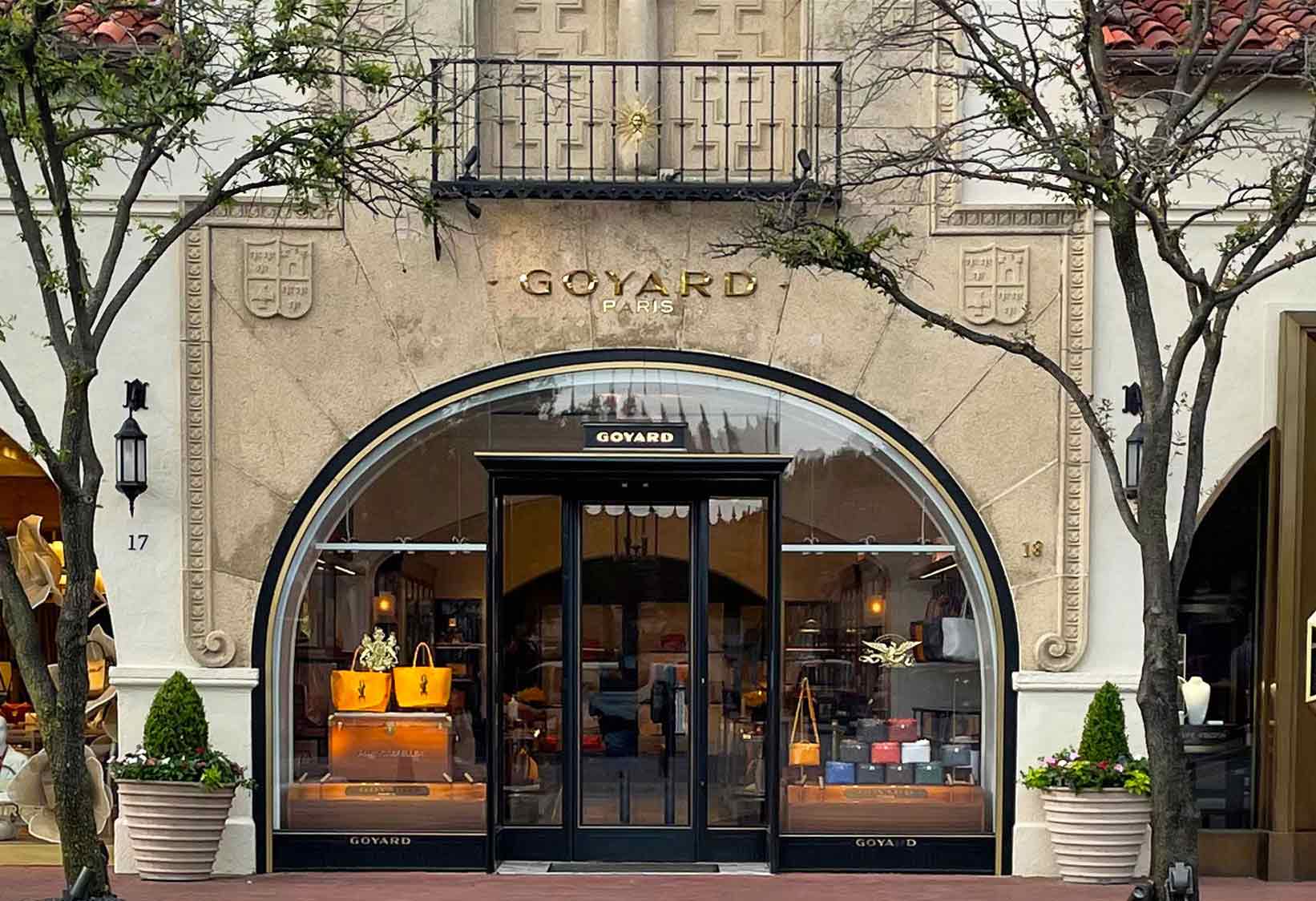 Goyard store front in Highland Park Village