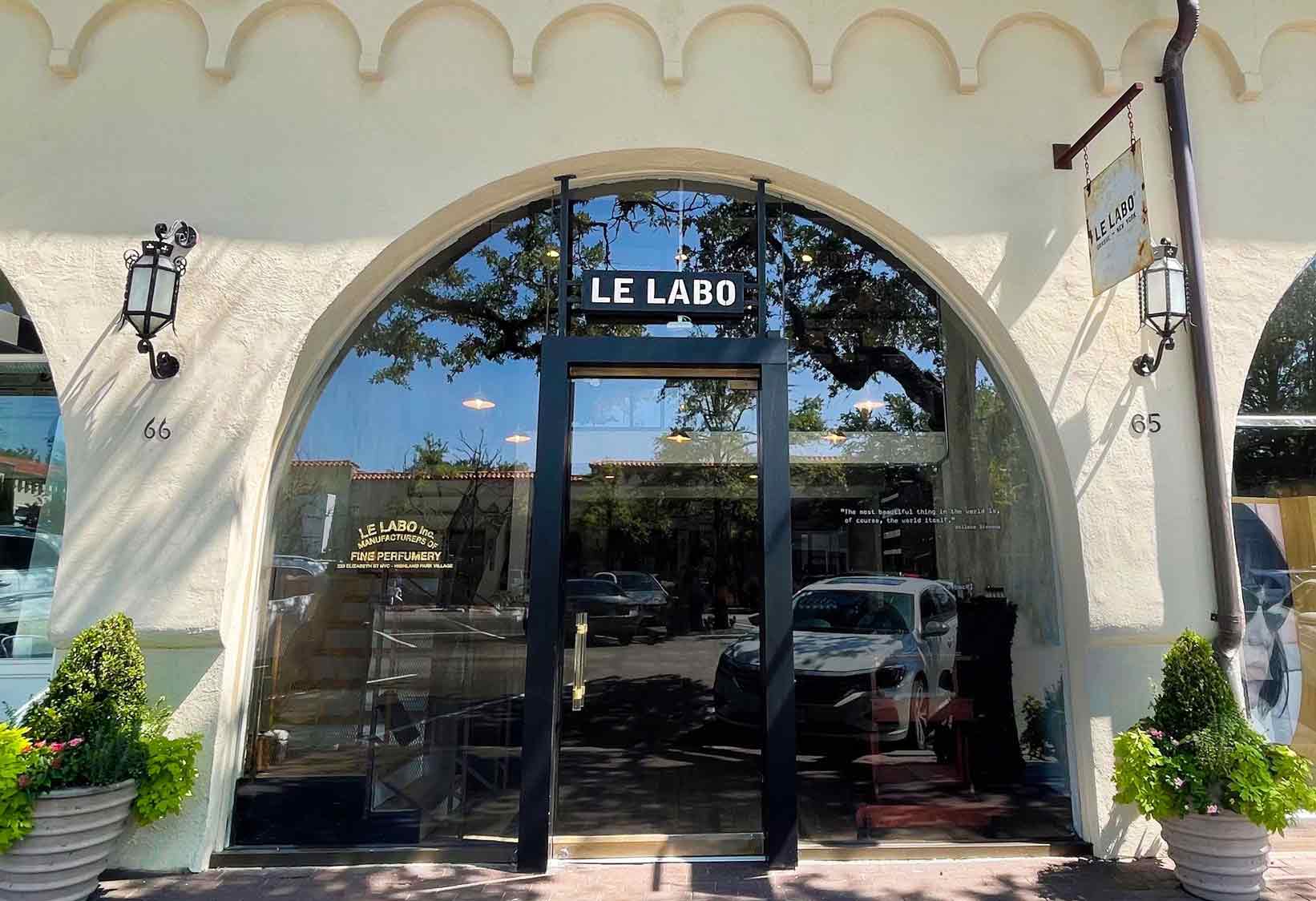 Le Labo store front in Highland Park Village