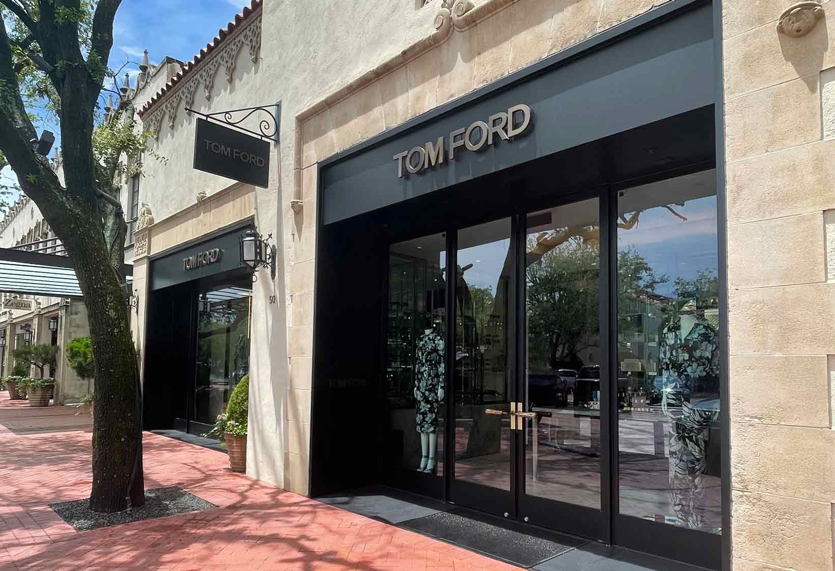 Tom Ford store front in Highland Park Village