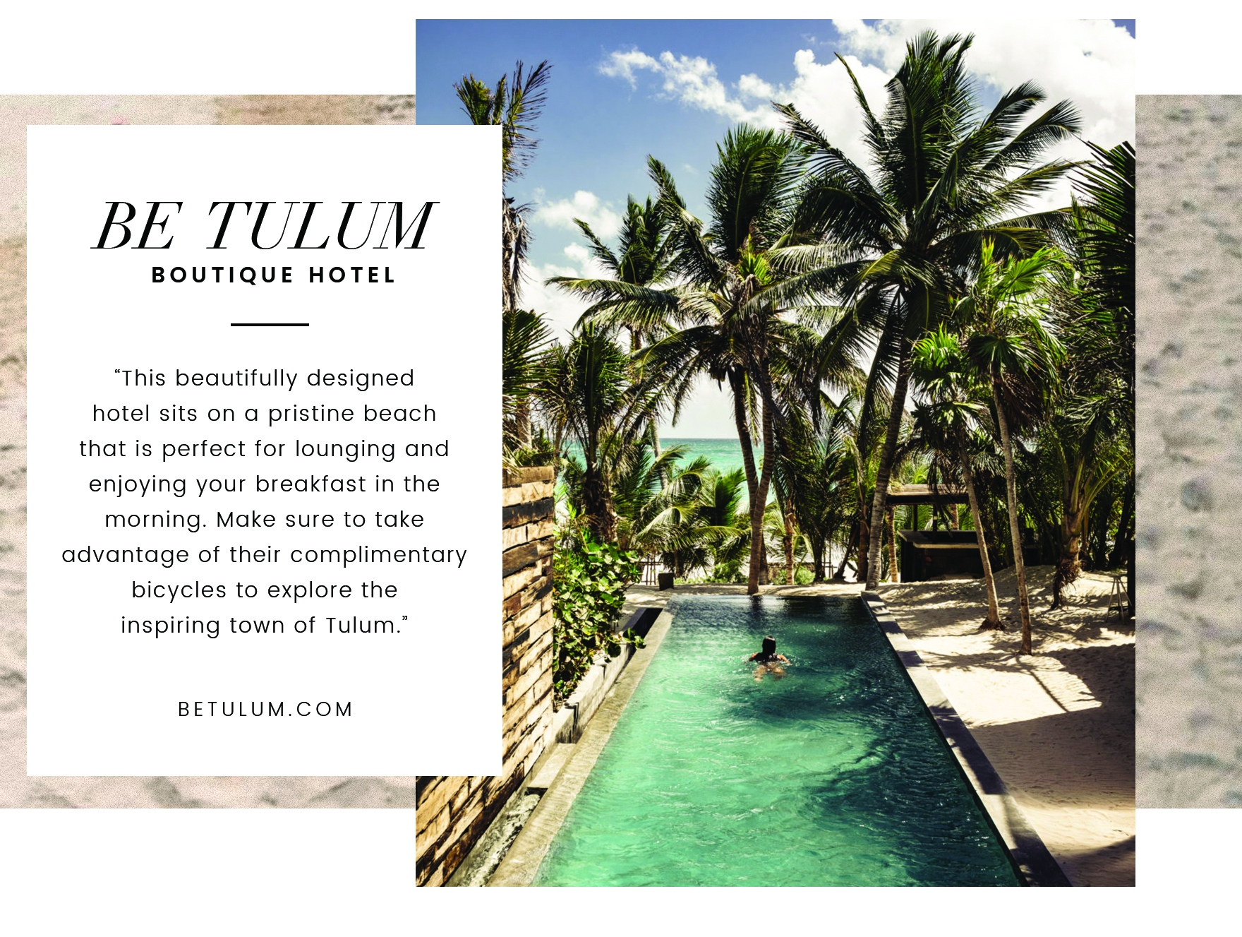 Traveling Tulum with Cristina Lynch - Be Tulum Boutique Hotel