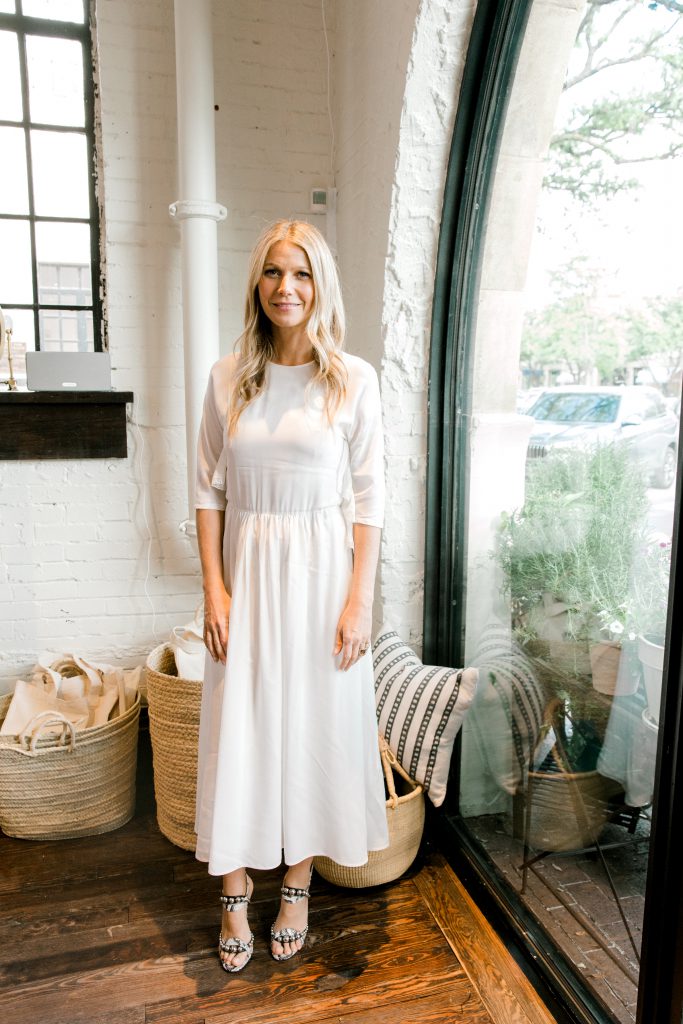 Goop founder and CEO Gwyneth Paltrow debuted her lifestyle brand in 2008. Here she is captured on site at the goop store grand opening.